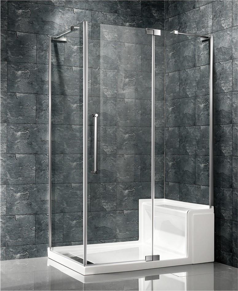 JL-154 Frameless Aluminium Pivot Corner Shower Enclosure For Sale With Seat_副本.jpg