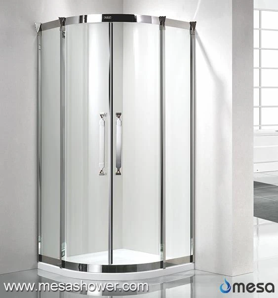 Yeni Basit Tasarım Köşe Sektörü Banyo Paslanmaz Çelik Kayar Kapı Satılık