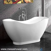 Avrupa Stili Beyaz Akrilik Serbest Ayakta Küvet Isıran Spa MEC3159