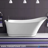 Akrilik Stand Tek Başına Düzensiz Oval Soaking Küvet MEC3150