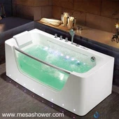 Çağdaş Tasarım Basit Stil Büyük Stand Tek Başına Jakuzi Masaj Akustik Fiberglas Kızgın Banyo Küvet Satılık