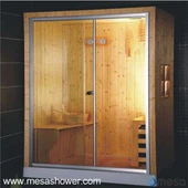 Cam Kapaklı Çok Basit Komple Sauna Kabin Odası MER-9014