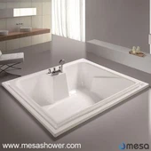 İki Boyutlu Büyük Boy Katı Yüzey Akrilik Kare Drop-in Jakuzi