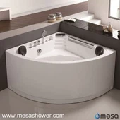 2017 Köşe Yuvarlak Koltuk İki İki Kişilik Akrilik Jakuzi Lüks Masaj Banyo Küveti