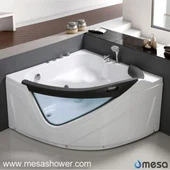 2017 Yeni Tasarım Beyaz Siyah Cam Köşe Sektörü Ucuz Fiyat Whirlpool ABS Banyo Küvet