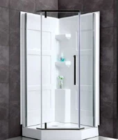 Komple Duş Duvar Panelleri Pivot Kapılı Köşe için Yerleştirme